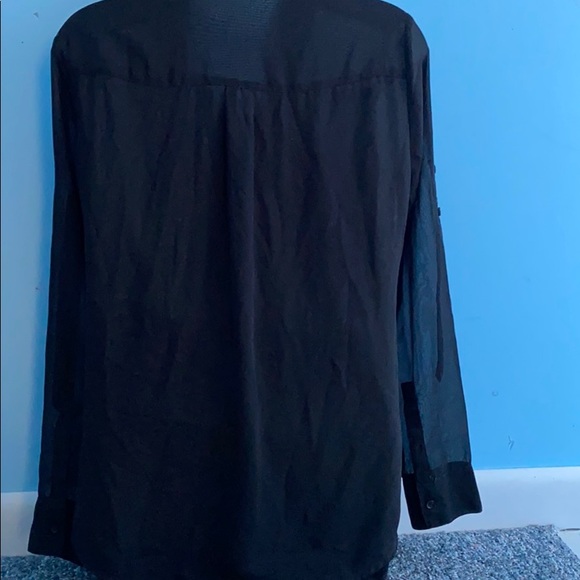 womans collar button down blouse - Picture 2 of 5